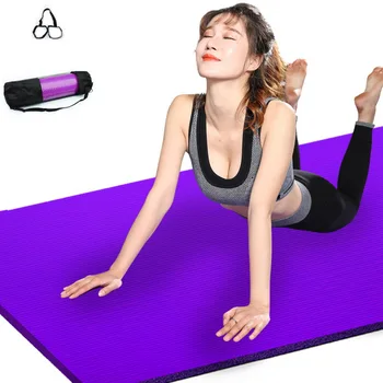 183*61*1cm Tapete de Yoga com 10MM de Espessura antiderrapante Respirar Elástico Durável Interior Exercício de Fitness com Espessura de Espuma de EVA Tapetes de Yoga