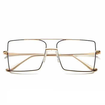 JASPEER Óculos enormes Quadros de Mulheres Marca Designer Senhoras Meta Olho Armações de Óculos de Homens, Óculos de Peso Leve Quadros Ópticos