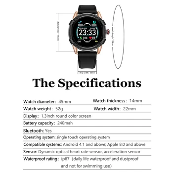 LIGE Novo Smart Relógio Mulheres Homens Esporte Smart Relógio de Fitness Tracker IP67 Impermeável frequência Cardíaca Pressão Arterial Pedômetro Android ios
