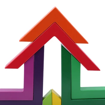 Madeira do arco-íris Empilhamento Jogo Empilhador Geometria de Blocos de Construção de Aninhamento de Brinquedos Educativos para Crianças Crianças Crianças