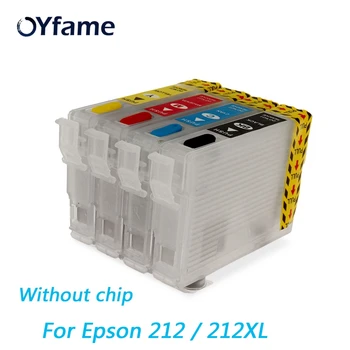 OYfame 4 Cores 212 212XL Cartucho de Tinta Sem Chip Para Epson WF-2830 WF-2850 XP-4100 XP-4105 Impressora Epson Cartucho de 212