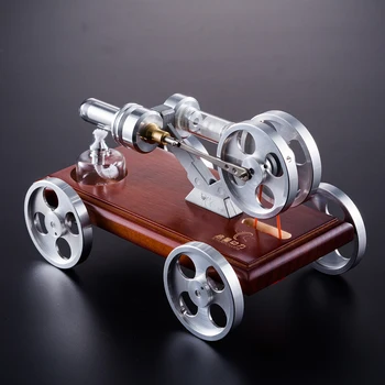 Poder Cilindro Componente para Madeira Sólida Base de DIY Motor Stirling Carro-Tronco Vapor Modelo Definido