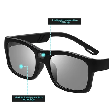 0,1 Segundo fotossensíveis Óculos de sol Polarizados Homens Descoloração Óculos Anti-Brilho UV400 Óculos de Sol Óculos de Condução Oculos