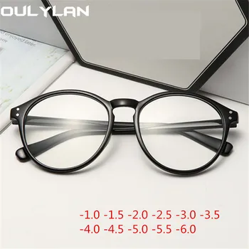 -1.5 -2.0 -2.5 -3.0 para -6.0 Terminado Miopia Óculos Mulheres do Vintage Rodada Óculos Homens Computador Míope de Óculos de grau