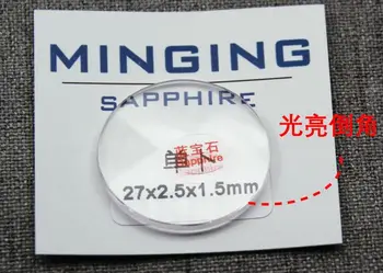 1,5 mm de Espessura Sinlge de Cúpula Redonda E Safira Cristal do Relógio de 20mm para 40,5 mm para Reparação de relógios