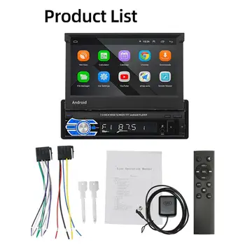 1 DIN com Tela Dobrável Auto MP5 Player Bluetooth wi-FI AUX 10.1 Android GPS de Navegação de Rádio FM do Carro Autoradio