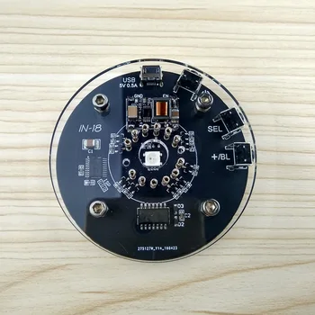 1-bit integrado brilho do tubo de relógio PARA EM 18 relógio brilho do tubo nixie relógio interno Impulsionar o módulo de 5V MicroUSB