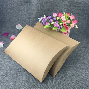 10 pcs 30 x 21 x 3,5 cm grande de papel kraft travesseiro caixa de roupas / doces / snacks / pétala de caixa de caixa de presente
