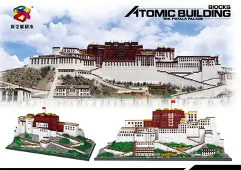 10000pcs+ PZX9922 Palácio de Potala Blocos de Construção na China, Tibete, a Famosa Arquitetura de Micro Tijolo Diamante Bloco de Brinquedos Para Crianças