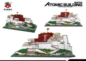 10000pcs+ PZX9922 Palácio de Potala Blocos de Construção na China, Tibete, a Famosa Arquitetura de Micro Tijolo Diamante Bloco de Brinquedos Para Crianças