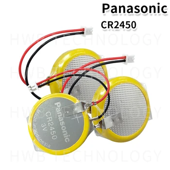 100pcs/monte Novo original Panasonic CR2450 bateria com solda pinos fio bonders CR 2450 3V AFPX-BATT FP-X Series PLC Baterias