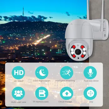 1080P FHD câmera do ip de wifi webcam mini segurança kamera exterior Impermeável do cctv do Audio em Dois sentidos do IR da Visão Nocturna camara de seguridad