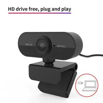 1080P HD Webcam Rotativo de focagem automática USB 2.0 PC Desktop Web Câmera Mini-Computador na Web Cam, Gravação de Vídeo ao Vivo o Trabalho de Conferência