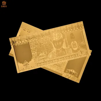 10Pcs/Lot Agradável Produtos Omã Ouro de Notas de 10 Rial de Dinheiro Em Ouro 24k Réplica de Notas de Coleções