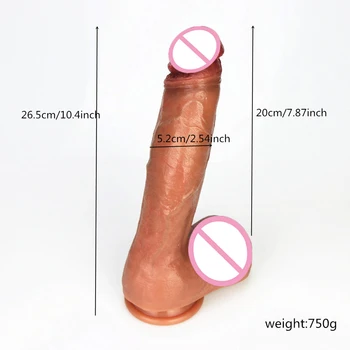 10inch Realista Vibrador Mulheres Masturbador Com Ventosa Grande Enorme Pênis de Silicone Pau Grande Feminino Adulto Erótico Brinquedos Sexuais Plug Anal