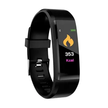 115 Além De Smart Watch Bluetooth Desporto Relógios De Saúde Inteligente Punho De Frequência Cardíaca De Fitness Pedômetro Pulseira Impermeável Homens Assista