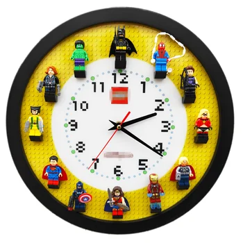 12 polegadas DIY Silêncio dos desenhos animados de Super-Herói Vingador Relógio de Parede Colorido Moderno Crianças da sala Quarto Cozinha Decorativa da Casa