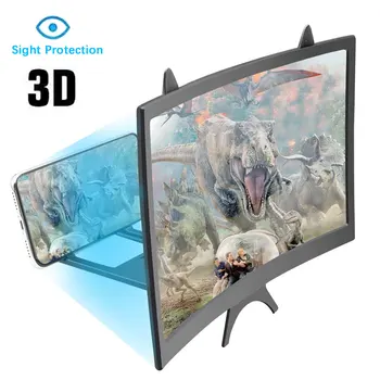 12 polegadas em 3D tela do telefone móvel lupa design dobrável de vídeo HD lupa assistir filme 3D smartphone titular