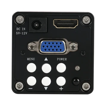 14MP 1080P HDMI VGA Industrial Microscópio com Câmera 56 Anel do DIODO emissor de Luz 130X Zoom Ajustável C Mount Lente de Solda Para PCB Reparação
