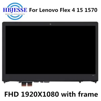 15 polegadas de tela de computador portátil Lenovo Flex 4 15 Flex4-15 1570 1580 Lcd Touch Screen Digitalizador COM Moldura IPS FHD (1920x1080