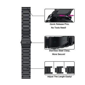 18MM de Aço Inoxidável Correia de Pulso Para Huawei B5 Honra B5 Smart Watch Banda de Metal Milanese Bracelete Para o Garmin Vivoactive 4S Correa