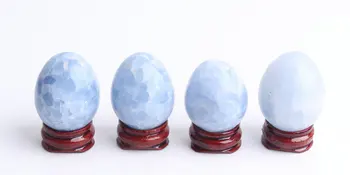 1PC Natural Celestite de Cristal em Forma de Ovo de pedra preciosa, Pedra Azul Mini Bonito Bolso de Pedra Casa de Reiki Decoração