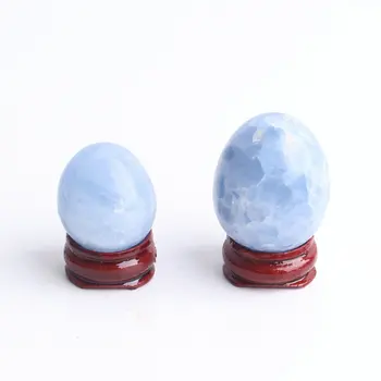 1PC Natural Celestite de Cristal em Forma de Ovo de pedra preciosa, Pedra Azul Mini Bonito Bolso de Pedra Casa de Reiki Decoração