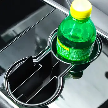 1PCS Carro Suporte de Copo Inserir Organizador Chave do Titular do Cartão de Automotivo Acessórios de decoração Para o Tesla Model 3 Suporte de Copo de Bebida