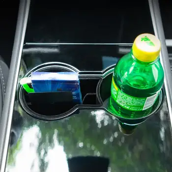 1PCS Carro Suporte de Copo Inserir Organizador Chave do Titular do Cartão de Automotivo Acessórios de decoração Para o Tesla Model 3 Suporte de Copo de Bebida