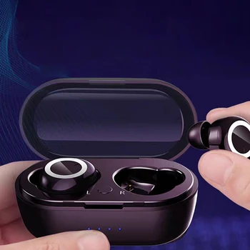 1PCS GT1 TWS Bluetooth5.0 de impressão digital Touch Fones de ouvido HD sem Fio Estéreo de Fones de ouvido com Cancelamento de Ruído Fone de ouvido para Jogos