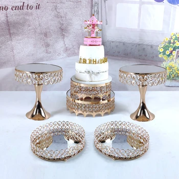 1PCS bolo ficar Casamento, Display de cristal cupcake bandeja de bolo de ferramentas, decoração de mesa de sobremesa de decoração de festa de fornecedores