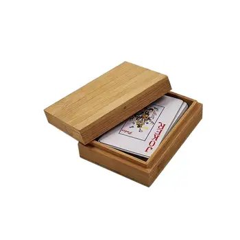 1Pc Caixa de Madeira, Cartas de Jogar Recipiente de Armazenamento em Caso de Embalagem de Poker Caixa