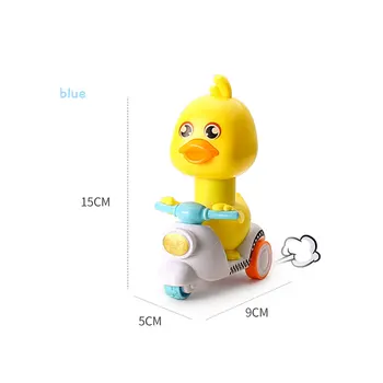 1Pcs Bonito Pato Menino Motocicleta 1：64 Plástico Modelo de Carro de Brinquedo Menina de Brinquedos Educativos para Crianças, Presentes de Cor Aleatória