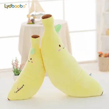 1pc 40-80CM Gigante Soft Banana de Pelúcia Almofadas Simualtion Banana Coxim Bonito Brinquedos Boneca Menina dos Namorados Crianças do Bebê de Presente de Aniversário