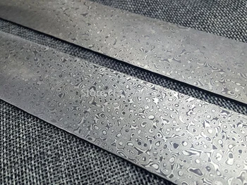 1piece aço Damasco DIY-faca Fazendo Espiral textura Sanduíche Padrão de aço lâmina de Faca em branco faca de Cozinha de Tratamento Térmico