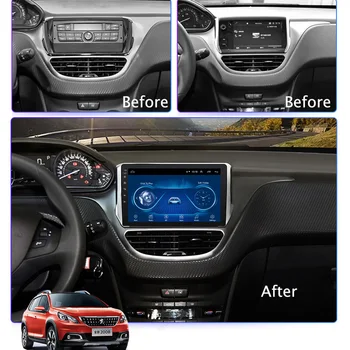 2 Din Android de 10 RDS DSP Rádio do Carro da Peugeot 2008 208 sistema Multimídia de 2012 - 2018 Navegação GPS a unidade principal do Android WIFI