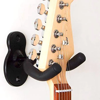 2 Pcs Guitarra de Parede suporte de Montagem Eléctrica Clássica Guitarra Baixo Ganchos Ukulele Muro fica para Casa e Estúdio