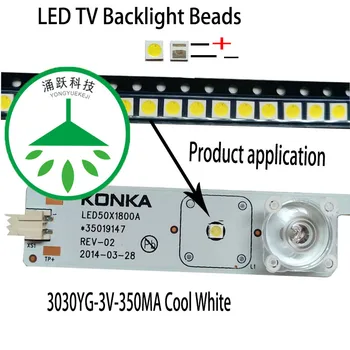 200pcs/muito nova led tv lcd luz de fundo comumente usado patch do diodo emissor de luz branco frio de alta potência 3030yg 6v 200ma