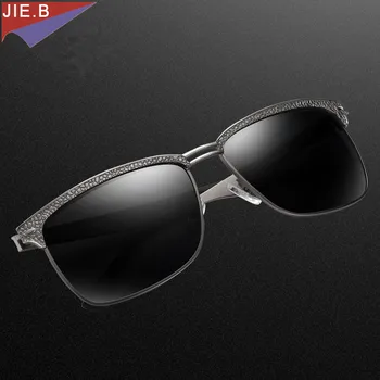 2017 Nova Moda dos Homens UV400 Polarizada revestimento de Óculos de sol dos homens de Condução Espelhos oculos Óculos de Sol Óculos para