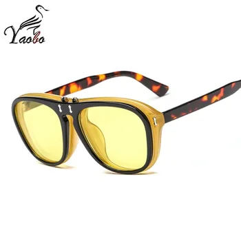 2018 Homem Piloto de Óculos de sol das Mulheres Retro Marca de Designer de Duas Lentes de Óculos de Sol Feminino Masculino Moda Rodada Óculos de sol UV400 Oculos