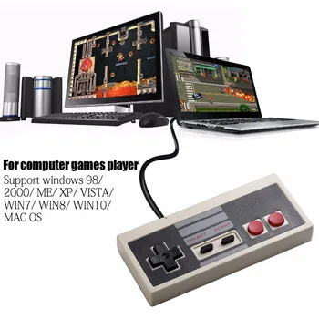 2018 Quente Controlador Clássico Com USB de Jogos Gamer JoyStick Joypad Para o NES Windows PC para MAC Jogo de Computador do Controlador Gamepad