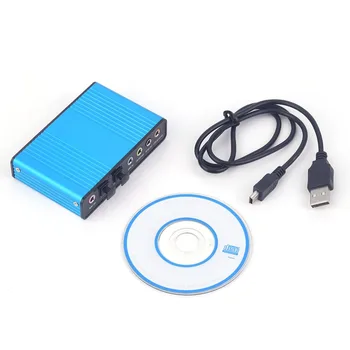 2018 USB Placa de Som do Canal 5.1 Canais 7.1 para PC Portátil da área de Trabalho do Tablet Óptica de Áudio Externo Cartão Conversor de Cartão