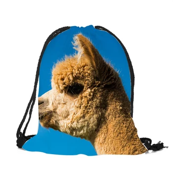 2018 nova moda alpaca impressão 3D Mochila de viagem softback mulheres mochila saco de drawstring as meninas da Escola senhoras saco de ombro