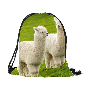 2018 nova moda alpaca impressão 3D Mochila de viagem softback mulheres mochila saco de drawstring as meninas da Escola senhoras saco de ombro