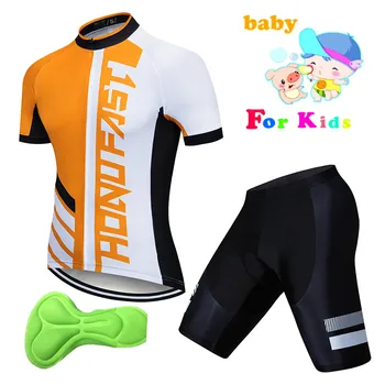2019 Ciclismo jersey Conjunto Infantil Vestuário Bike Meninos de Ciclismo Jersey Conjunto de secagem Rápida Linda Crianças Ciclismo Roupas Terno de roupa ciclismo