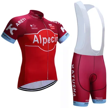 2019 Equipa KATUSHA ciclismo jersey 9D almofada de gel de bicicleta conjunto de shorts MTB SOBYCLE Ropa Ciclismo sobycle mens de verão de ciclismo Maillot desgaste