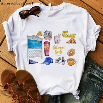 2019 nova moda de t-shirt das mulheres Gilmore Girls impressão de LUCAS funny t-shirt feminina harajuku verão de manga curta mulheres vogue tops
