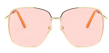 2019 praça NOVA armação de óculos de sol vintage Mulheres de grandes dimensões, Tamanho Grande Óculos de Sol para Homens Feminino Tons Claros de rosa UV400 Óculos