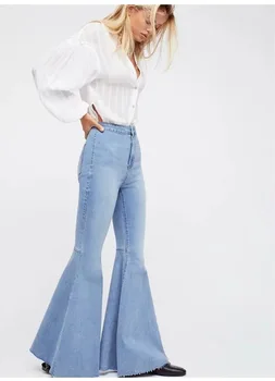 2020 Cintura Alta Jeans Skinny Mulher Trecho Do Sexo Feminino Flare Namorado Jeans Para Mulheres De Lavagem De Jeans Plus Size Preto Perna Larga Mãe Jeans