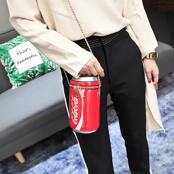 2020 Cola, latas Para as mulheres sacos de ombro de Novo para mulheres de personalidade de moda de Rede saco Crossbody para meninas de mini noite bolsa sac